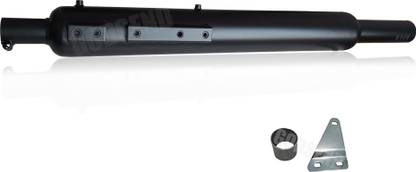 GodSend Bullet Long Punjab Silencer Black Long Bottle Silencer Royal Enfield Classic 350, Classic 500, Classic Desert Storm, 350 Twin Spark, 500 Slip-on Exhaust System