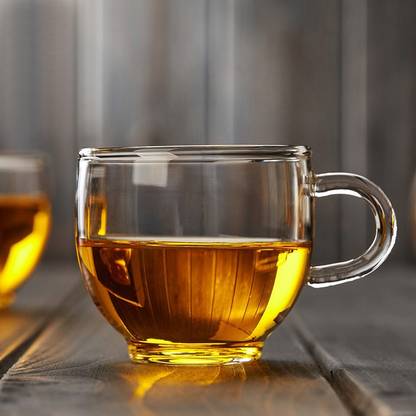 Amicus Pack of 6 Glass Green Lemon Tea Cup Set 70 ml 6 Piece