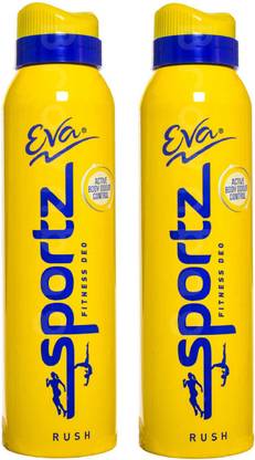 EVA Sportz Deo Rush Set of 2 ( 125 ml X 2 Pc ) Deodorant Spray  -  For Men & Women