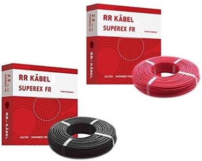 RR KABEL FR PVC INSULATED 2.5 sq/mm Red, Black 90 m Wire