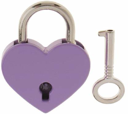 SHAFIRE Small Metal Heart Shaped Padlock Mini Lock with Key Lock