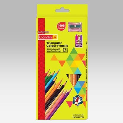 Camlin 12 Shade Full Size Color Pencil ROUND Shaped Color Pencils