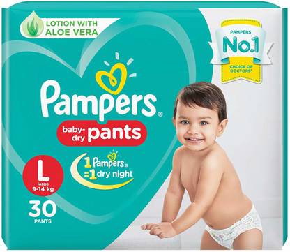Pampers New Large Size Diapers Pants, 30 Count - L