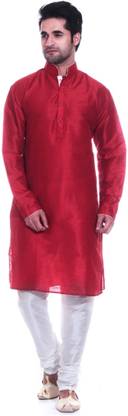 Men Silk Blend Sherwani Dhoti Pant Set