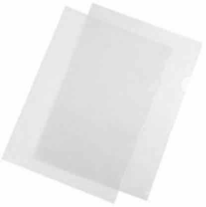 Student Monk Plastic L Shape Folder File Document Protector Sheet Set of 20pcs(Transparent)