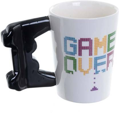 BIG DADDY Fun Game Controller Remote Control Handle Shaped Game Over Tea Cup Ceramic Coffee Mug