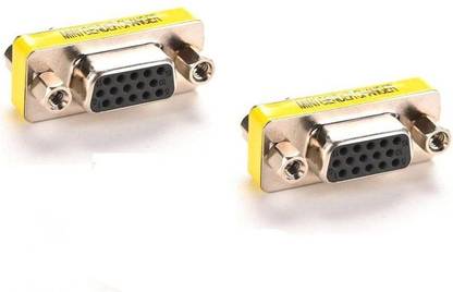 RIVER FOX VGA Cable 0 m VGA FEMALE/FEMALE Mini Gender Changer(15Pin) (PACK OF 2)