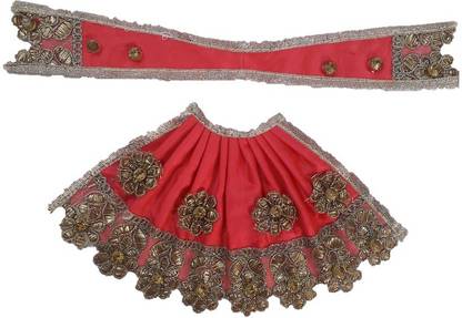 Nihashvi Creations Premium Beautifully Handmade God Statue Dress | Bhagwan Poshak - Attractive Lehanga Patka for Mata Ji Dress