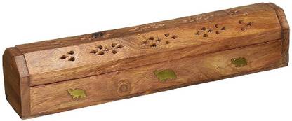 CloudNet India Wooden Incense holder Wood, Brass Incense Holder