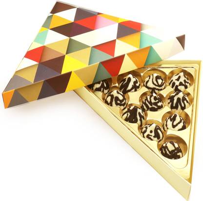 Ghasitaram Gifts Pack of 11 Triangle Marble Chocolate Modaks Box