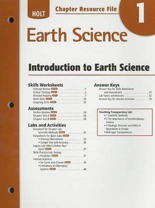 Holt Earth Science Chapter 1 Resource File: Introduction to Earth Science