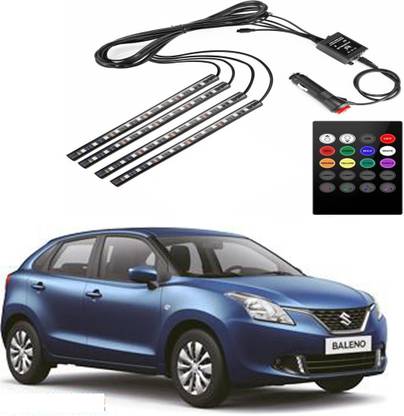 RWT 12 LED Car Interior Underdashboard Lighting IR Remote Control Atmosphere Lamp For Baleno Car Fancy Lights