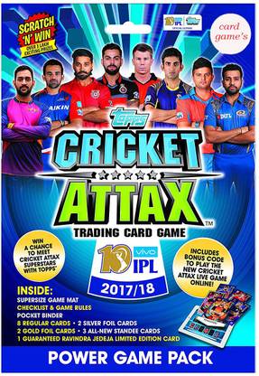 Topps Cricket Attax IPL CA 2017 Power Game Pack, Multi Color