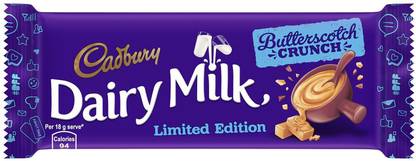 Cadbury Dairy Milk Butterscotch Crunch Chocolate, 36g (Pack of 12) Bars