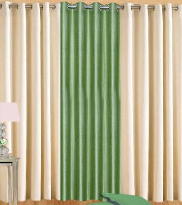 HHH FAB 151 cm (5 ft) Polyester Window Curtain (Pack Of 3)