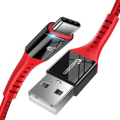Tiegem USB Type C Cable 2.4 A 0.3 m 30CM long 2.5A Fast Charging 480mbps Data Sync Nylon Braided