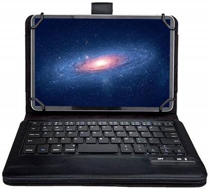TECHGEAR 7 Inch Mini Micro USB Keyboard Tablet with PU Lather Case Cover For Tablets PC, Black Wired USB Standard Tablet Keyboard Compatible with Desktop, Laptop, Tablet, iPad, Mac
