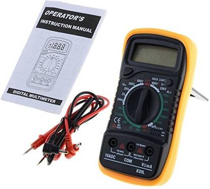 Electrade MAS830L Backlight Digital Multimeter For Measuring Current, Voltage, Resistance, Transistor and Continuity Tester for Daily Use Digital Multimeter