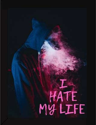 Casa Allegra-I Hate my Life "Quotes"Framed Poster (10 x 14 inch-Glass Framed) Paper Print  (14 inch X 10 inch, Paper Print
