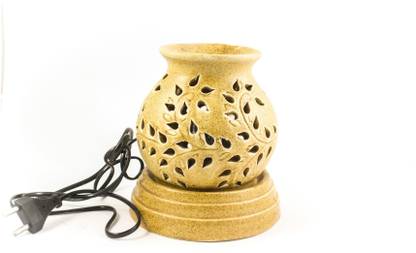 Lyallpur Stores Aroma Ceramic Electric Diffuser Matki Shape Leaf Cut Design Multicolour Oil Burner With Sandalwood Fragrance Oil Diffuser Aroma Ceramic Electric Diffuser Matki Shape Leaf Cut Design Multicolour Oil Burner With Sandalwood Fragrance Oil