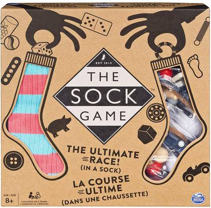 स्पिन मास्टर गेम्स The Sock Game Hilarious Family Game for Kids Ages 8 and Up