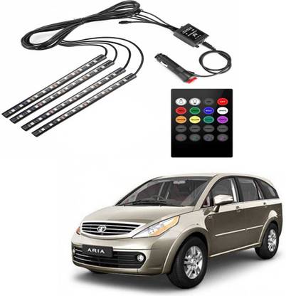 RWT 12 LED Car Interior Underdashboard Lighting IR Remote Control Atmosphere Lamp For Aria Car Fancy Lights