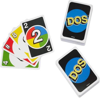 mattel GAMES Dos The World Famous Card Game Pack of 2 By Makers Of UNO Party & Fun Board Game