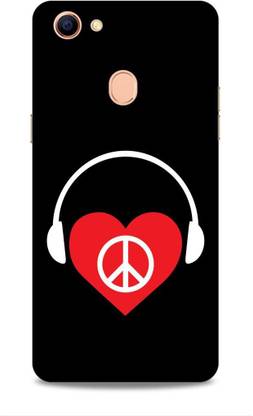 HEMKING Back Cover for Oppo F5 (CPH 1723) Printed Heart Headphone
