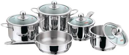 Vinod Cookware Induction Base Tuscany Cookware Set of 5 Pc, Induction Bottom Cookware Set