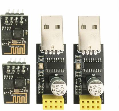 REES52 ESP-01 Serial WiFi Wireless Transceiver Module with USB to ESP8266 Adapter for Arduino UNO R3 Mega2560 Nano Raspberry Pi (2 PCS ESP-01 + 2 PCS USB) Educational Electronic Hobby Kit