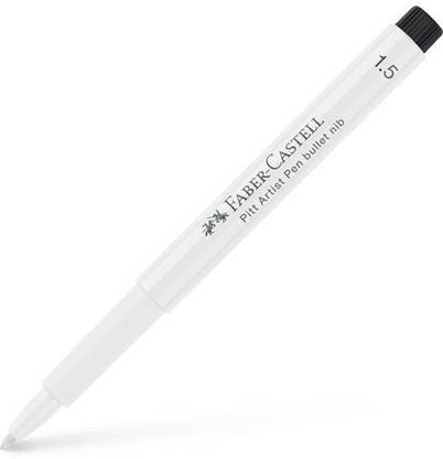 FABER-CASTELL Pitt Artist Pen White - 1.5 Bullet Tip Nib