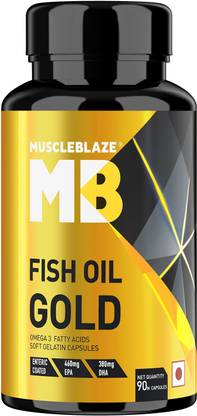 MUSCLEBLAZE Fish Oil Gold 460 mg EPA and 380 mg DHA
