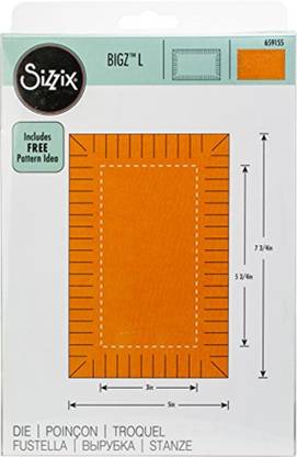 Sizzix 659155 Rag Quilt 3" X 5.75" Finished Bigz Dies Fabi Edition L Die, Multicolor