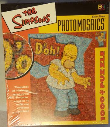 Buffalo Games Puzzles The Simpsons Photomosaics 1000 Piece Puzzle Homer D'Oh!