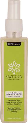 NATUUR Rose Magnesium Oil - Miracle - Anti Spasmodic relaxant & Sleep inducing Body Oil