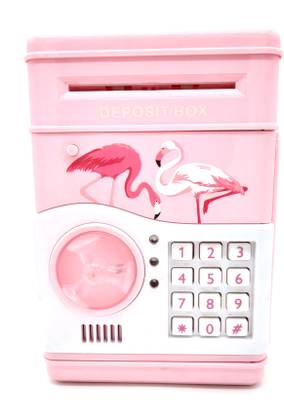 X Y SHOP Piggy Bank ATM Password Money Box Cash Coins Saving Box ATM Bank Safe Box Automatic Deposit Banknote Coin Bank