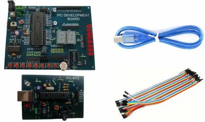 Embeddinator PIC16FXX Microcontroller Development Board & PIC KIT-2 Programmer Combo Micro Controller Board Electronic Hobby Kit
