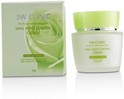 3W CLINIC Snail Moist Control Cream (Intensive Anti-Wrinkle) - For Dry to Normal Skin Types_3233