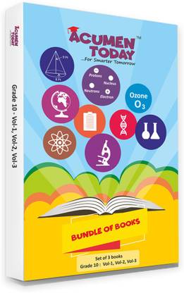 Grade 10 - Bundle 1(Set Of 3 Books) For Conceptual Understanding Of Maths, Physics, Chemistry And Biology Based On CBSE, State Board And ICSE Syllabus. Books For Self Learning