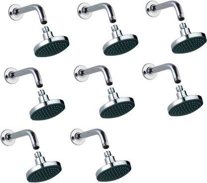 Essco Jaquar Group - Overhead Shower 125 MM diameter Round Shape Single Flow with Shower Arm Set of 8 pcs Shower Head