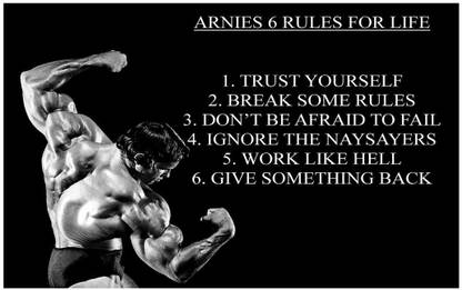 Arnold Motivational and Inspirational Quotes Poster Paper Print