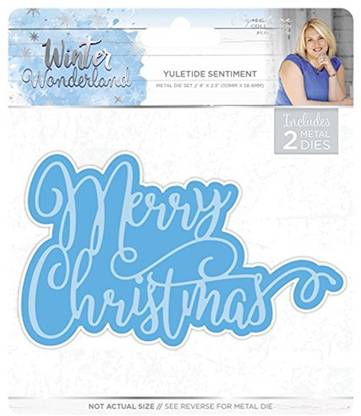 Crafter'S Companion Sara Siganture S-Ww-Md-Ys Signature Winter Wonderland Yuletide Sentiment Thin Metal Die, Silver