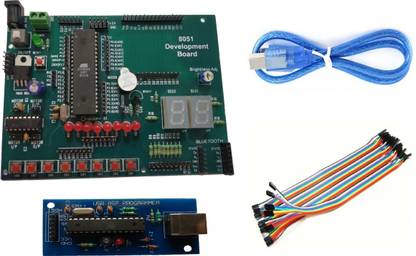 Embeddinator 8051 Microcontroller Development Board With USB Programmer & 40-Pins Wires Combo Micro Controller Board Electronic Hobby Kit