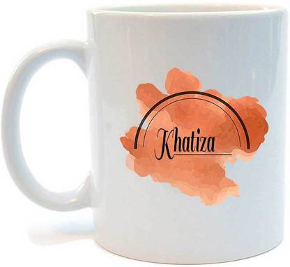 Juvixz Name Khatiza Printed Ceramic Coffee Ceramic Coffee Mug
