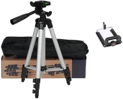 Alafi Buy Tripod-3110 Adjustable Aluminum Lightweight Camera Stand With Quick Release Plate For Video Cameras Tripod (Silver, Supports Up to 1500G) Tripod, Tripod Kit