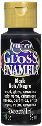 Deco Art Americana Gloss Enamel Paint, 2-Ounce, Black
