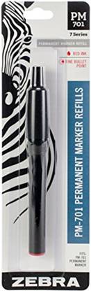 Zebra Pen Pm-701 Stainless Steel Permanent Marker Refill, Red Ink, 1-Count