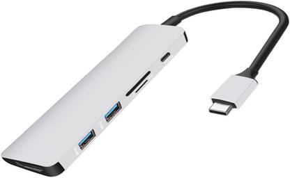 Tobo Type C to HDMI + 2 USB 3.0 + PD + SD/TF Card Reader 6 in 1 Multi Functional Adapter. YS-HUB68-C USB Hub