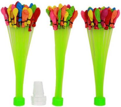 Auf Solid Bunch Balloons Fill and Tie 37 Water Balloons in 60 Seconds Self Sealing Water Balloons ( pack of 1) Multi Colour Balloon