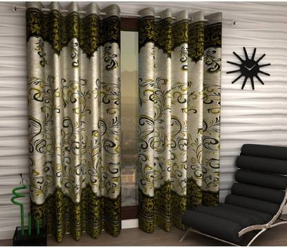 GEE FAB 213 cm (7 ft) Polyester Door Curtain (Pack Of 2)
